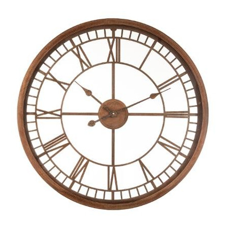 Zegar 67 cm rustykalny ażurowy metal D70 LOFT
