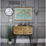 Duży okrągły srebrny zegar ścienny