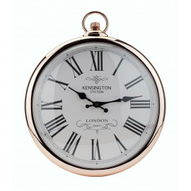 Duży okrągły miedziany zegar ścienny