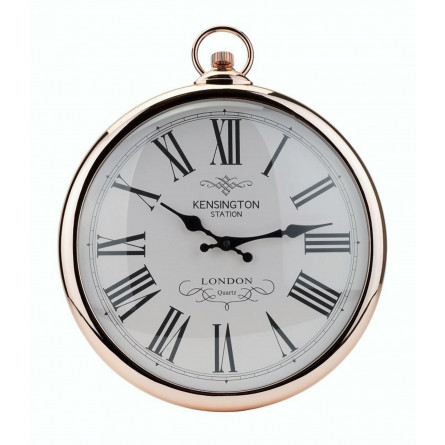 Duży okrągły miedziany zegar ścienny