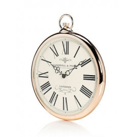 Duży okrągły miedziany zegar ścienny