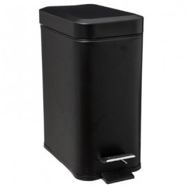 Kosz łazienkowy pojemnik na śmieci metal czarny 5 L