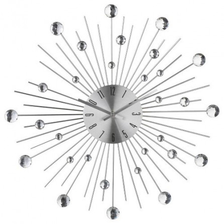 Zegar aluminiowy z cyrkoniami 35 cm