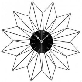 Zegar 50 cm metalowy z gwiazda czarny