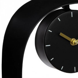 Zegar z półką na kominek komodę kolor czarny h-27