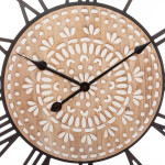 Zegar drewnie 67 cm  grawerowany d70 NATURA