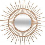 Lustro rattanowe słońce Ø 58 cm, natura d60 HIT