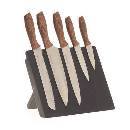 Noże kuchenne na stojaku magnetycznym 5 szt