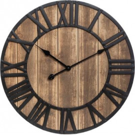 Zegar okrągły VITAGE metal drewno 60 cm UNIKAT